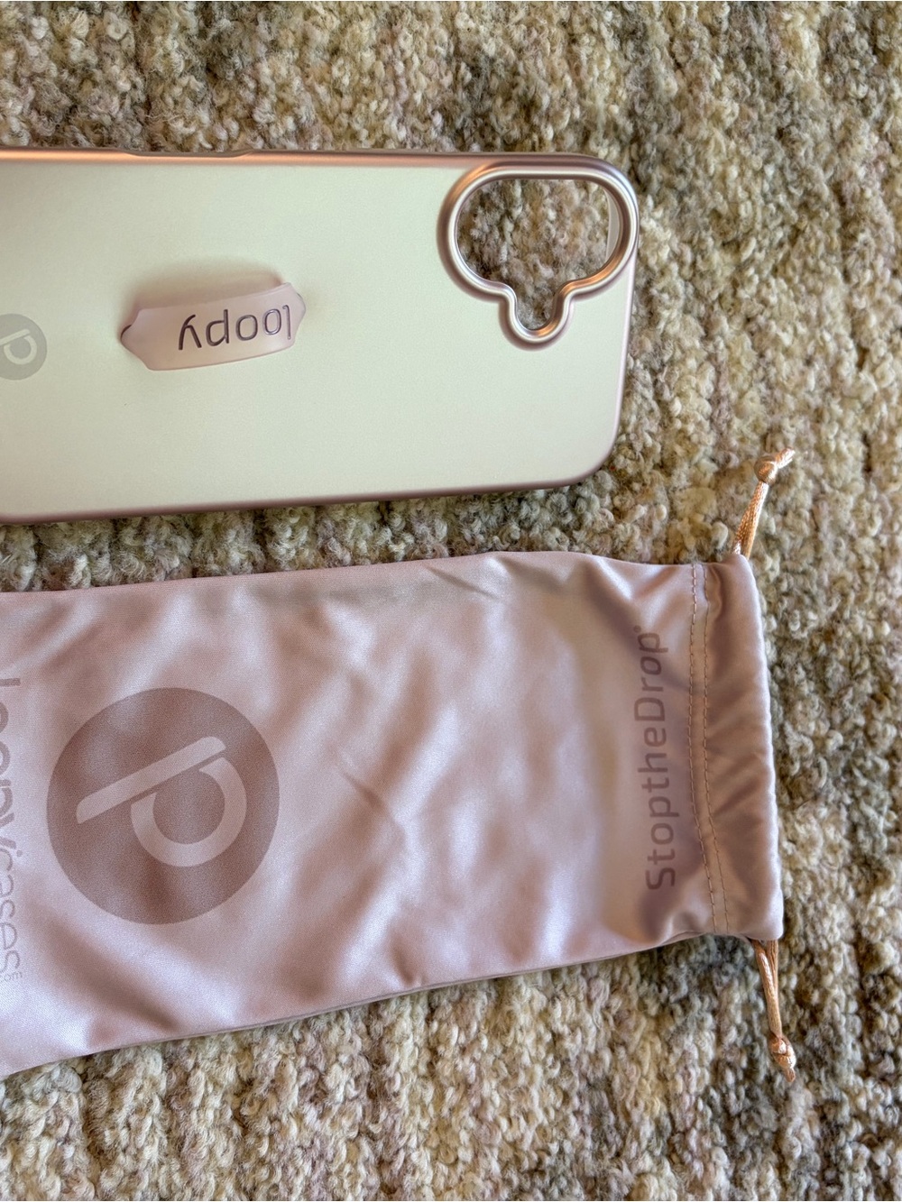 Loopy Case Slim Phone Case with Pink Accents and Rose Gold Trim - Loopy Case